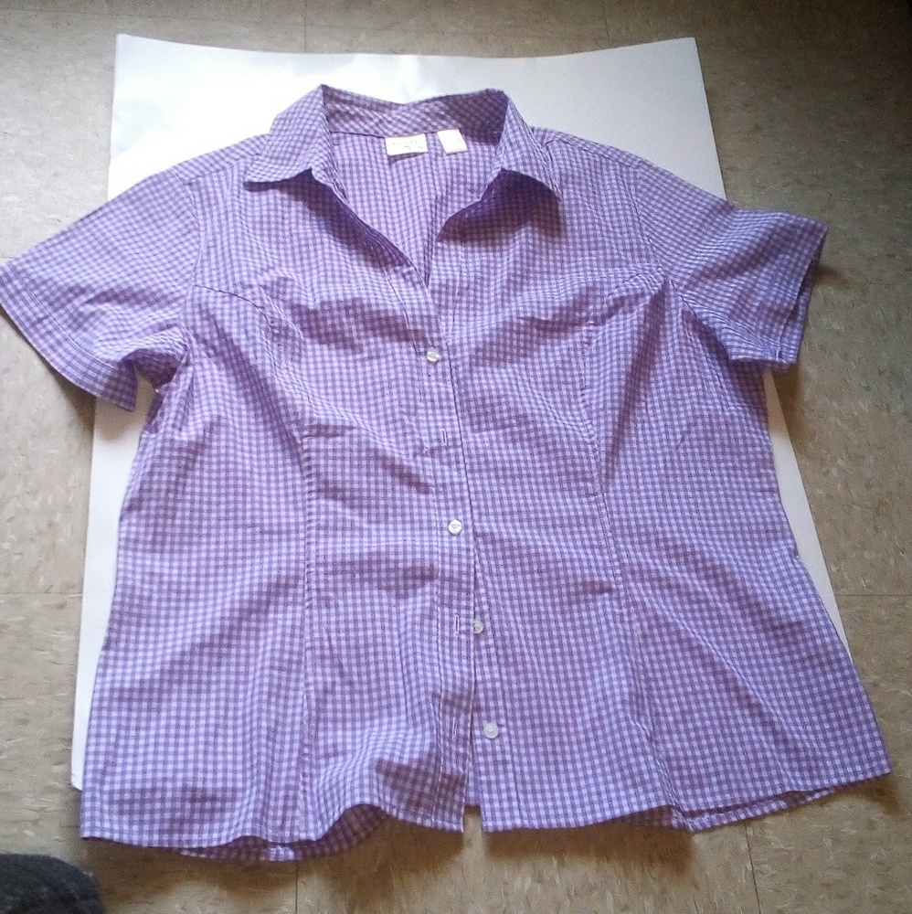 Womens Riders Lee easy care button down shirt XL